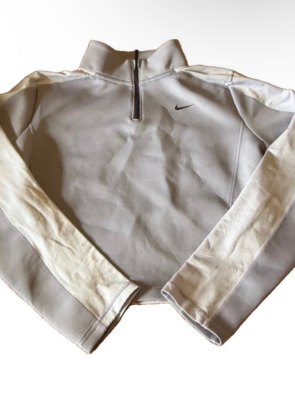 Nike Women Dri Fit Long Sleeve 1/4 Zip Training Top Light Lilac Running Tennis